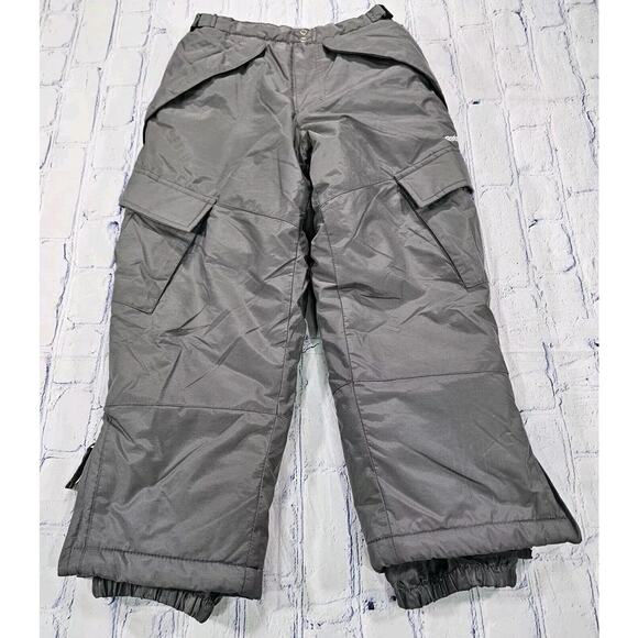Reebok Insulated Adjustable Waist Snow Pants Gray YOUTH SIZE SMALL 8 - Picture 1 of 14